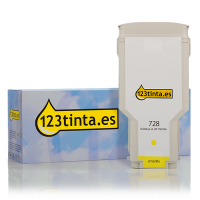 Marca 123tinta - HP 728 (F9K15A) Cartucho de tinta amarillo XXL F9K15AC 044503