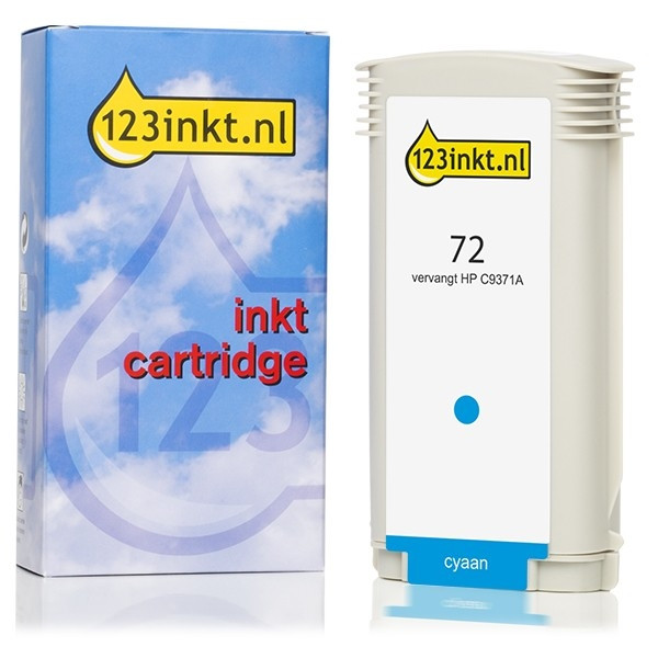 Marca 123tinta - HP 72 (C9371A) cartucho de tinta cian XL C9371AC 030895 - 1