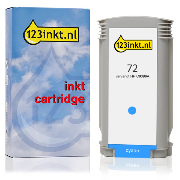 Marca 123tinta - HP 72 (C9398A) cartucho de tinta cian C9398AC 030883 - 1