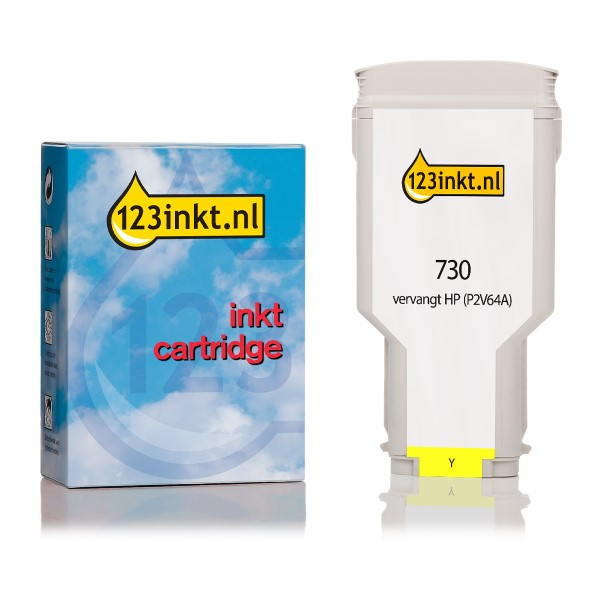 Marca 123tinta - HP 730 (P2V64A) cartucho de tinta amarillo P2V64AC 055257 - 1