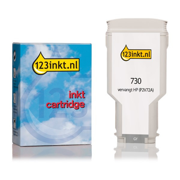 Marca 123tinta - HP 730 (P2V72A) Cartucho de tinta gris XL P2V72AC 055271 - 1