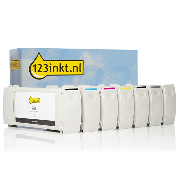 Marca 123tinta - HP 761 cartuchos de tinta | Pack negro + 6 colores 160158 - 1