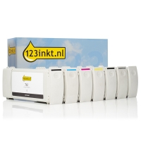 Marca 123tinta - HP 761 cartuchos de tinta | Pack negro + 6 colores 160158