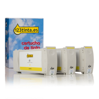 Marca 123tinta - HP 81 (C5069A) pack 3x cartucho de tinta amarillo