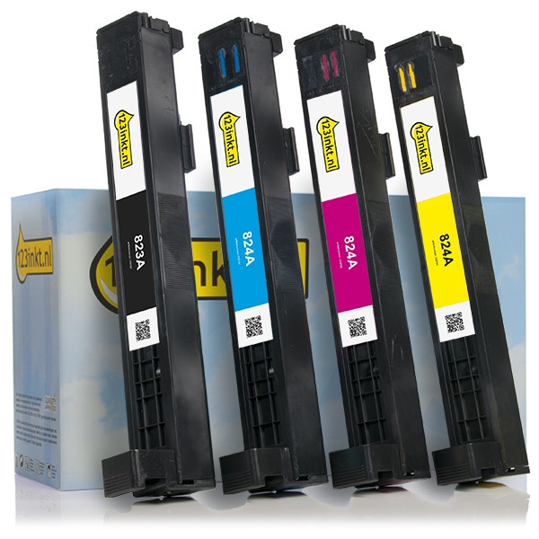 Marca 123tinta - HP 823A/ 824A Pack ahorro negro + 3 colores  130001 - 1