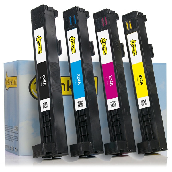 Marca 123tinta - HP 825A/ 824A Pack ahorro negro + 3 colores  130041 - 1