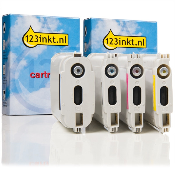 Marca 123tinta - HP 82 cartuchos de tinta | Pack negro + 3 colores 160134 - 1