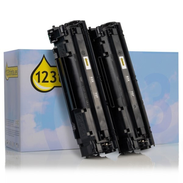 Marca 123tinta - HP 83X (CF283XD) Pack 2x toner negro XL CF283XDC 132180 - 1