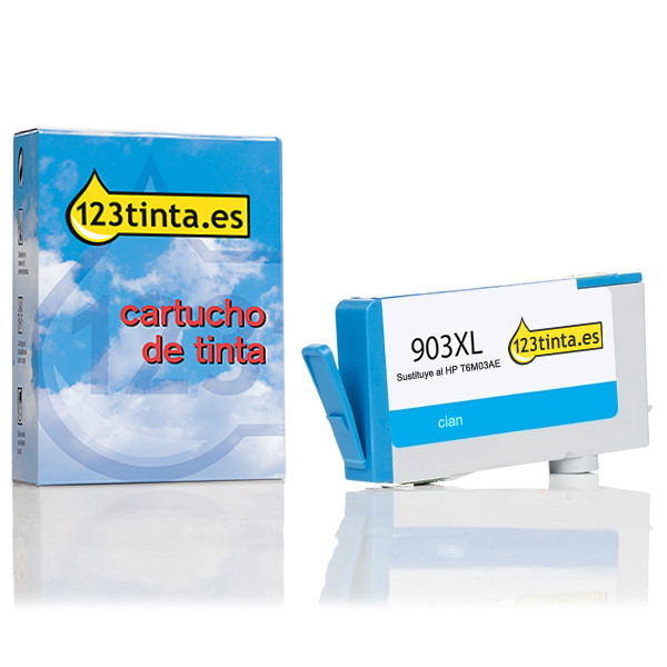 Marca 123tinta - HP 903XL (T6M03AE) cartucho de tinta cian XL *Version antigua* 044589 - 1