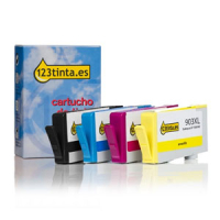 Marca 123tinta - HP 903XL cartuchos de tinta | Pack negro + 3 colores 144750
