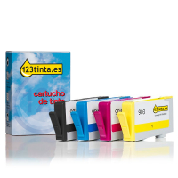 Marca 123tinta - HP 903 cartuchos de tinta | Pack negro + 3 colores 093184