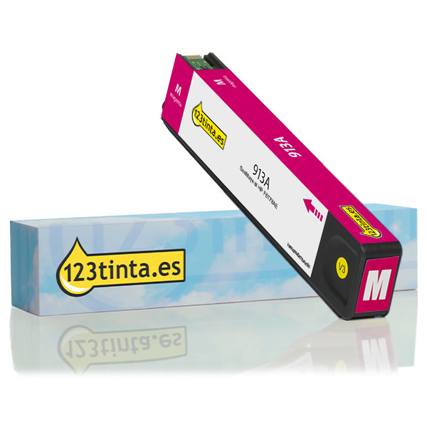 Marca 123tinta - HP 913A (F6T78AE) cartucho de tinta magenta F6T78AEC 054911 - 1