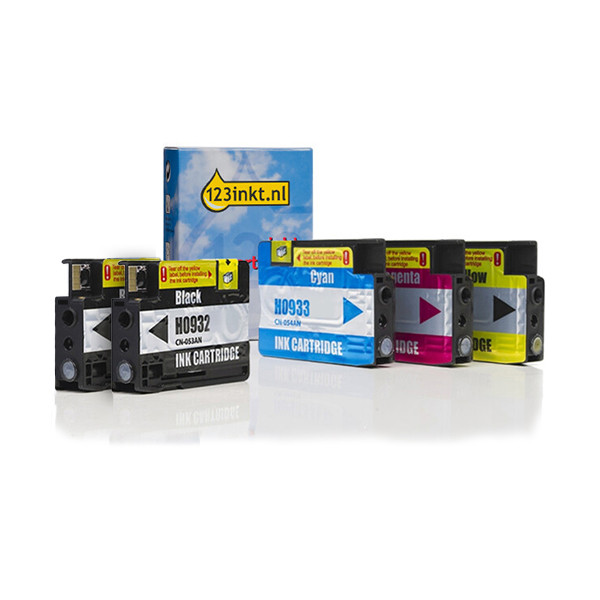 Marca 123tinta - HP 932/HP 933 cartuchos de tinta | Pack 2 negros + 3 colores 160745 - 1