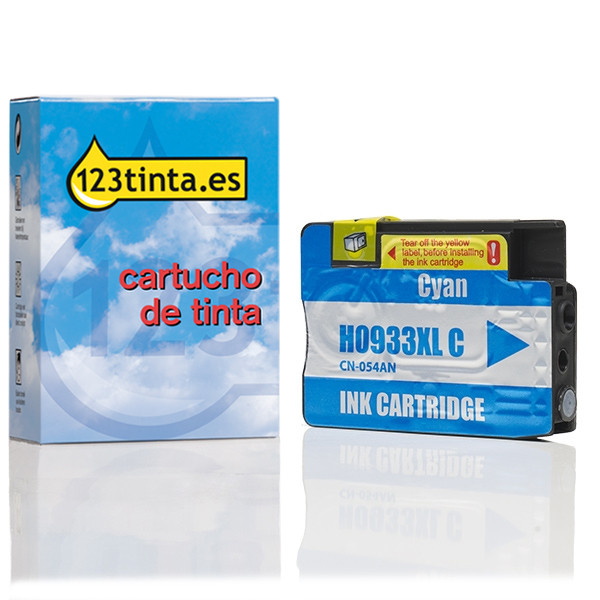 Marca 123tinta - HP 933XL (CN054AE) cartucho de tinta cian XL CN054AEC 044149 - 1