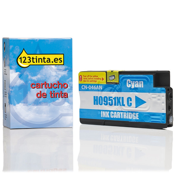 Marca 123tinta - HP 951XL (CN046AE) cartucho de tinta cian XL CN046AEC 044137 - 1