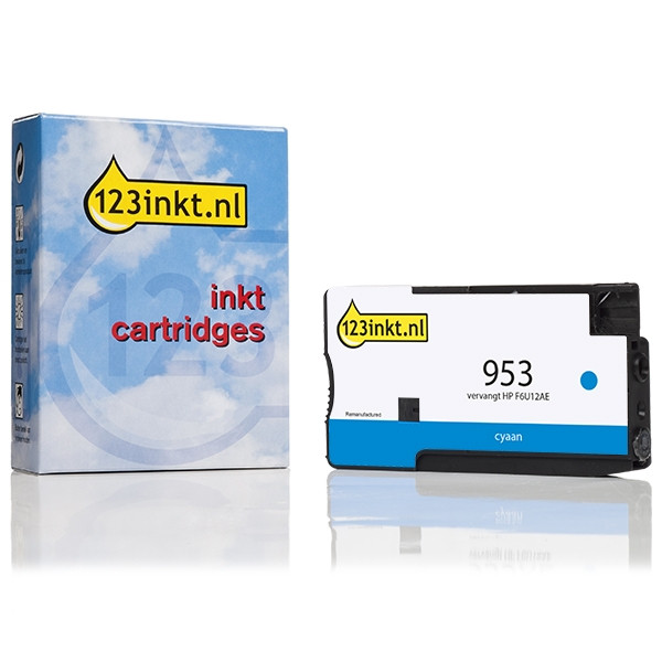 Marca 123tinta - HP 953 (F6U12AE) cartucho de tinta cian F6U12AEC 044531 - 1