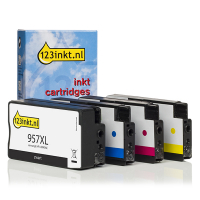 Marca 123tinta - HP 957XL + 953XL cartuchos de tinta | Pack negro + 3 colores 127312
