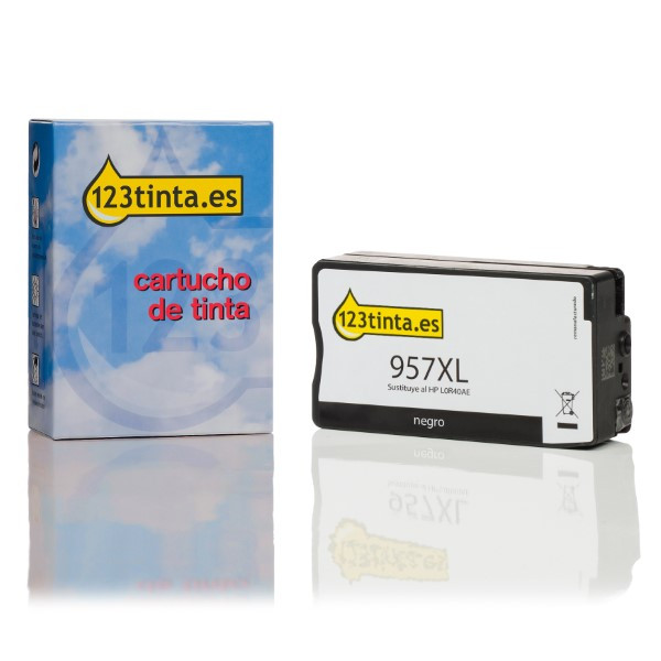 Marca 123tinta - HP 957XL (L0R40AE) cartucho de tinta negro XL L0R40AEC 044545 - 1