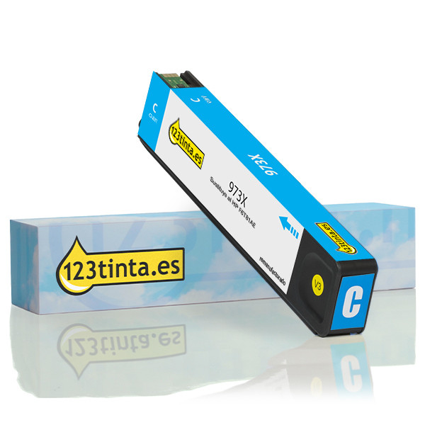 Marca 123tinta - HP 973X (F6T81AE) cartucho de tinta cian XL F6T81AEC 054917 - 1