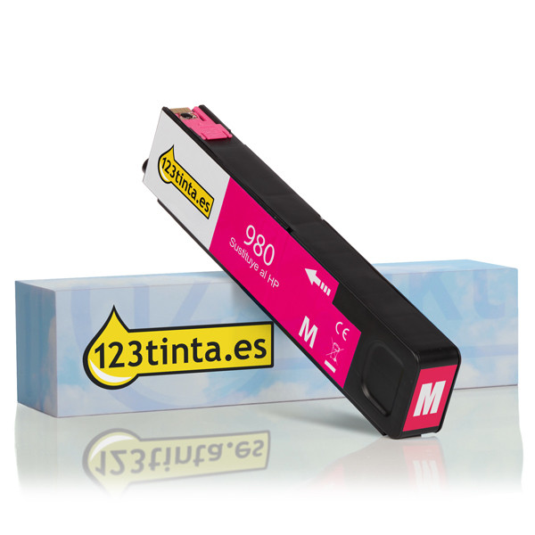 Marca 123tinta - HP 980 (D8J08A) cartucho de tinta magenta D8J08AC 044349 - 1