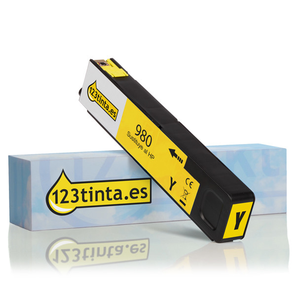 Marca 123tinta - HP 980 (D8J09A) cartucho de tinta amarillo D8J09AC 044351 - 1