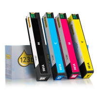 Marca 123tinta - HP 981A cartuchos de tinta | Pack negro + 3 colores 160170