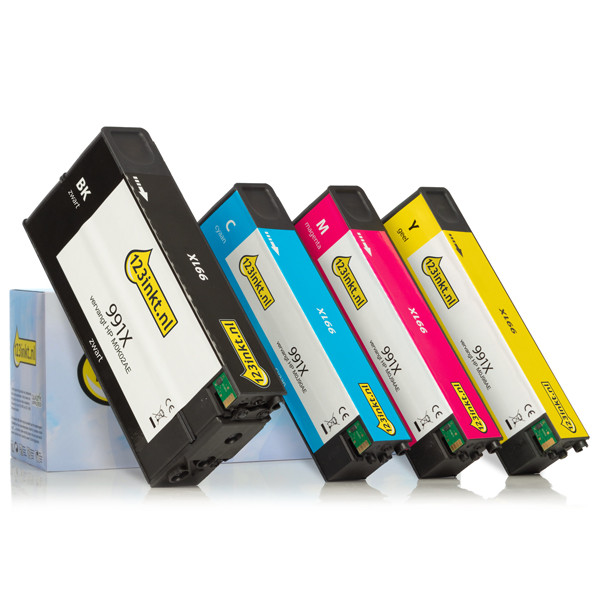 Marca 123tinta - HP 991X cartuchos de tinta | Pack negro + 3 colores 160185 - 1