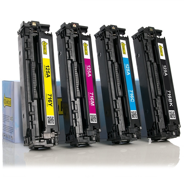 Marca 123tinta - HP CB540A, 541A, 542A, 543A toners | Pack negro + 3 colores 130030 - 1