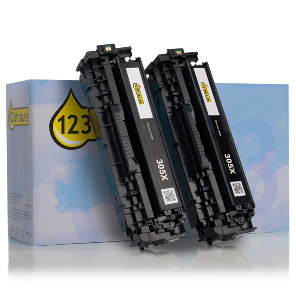 Marca 123tinta - HP CE410XD pack 2x toner negro CE410XDC 054769 - 1