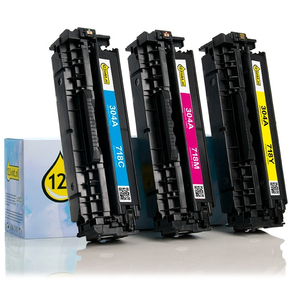 Marca 123tinta - HP CF372AM multipack cian/magenta/amarillo CF372AMC 054763 - 1