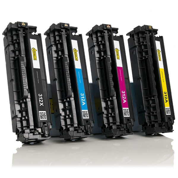 Marca 123tinta - HP CF380X, CF381A, CF382A, CF383A toners | Pack negro + 3 colores 130044 - 1