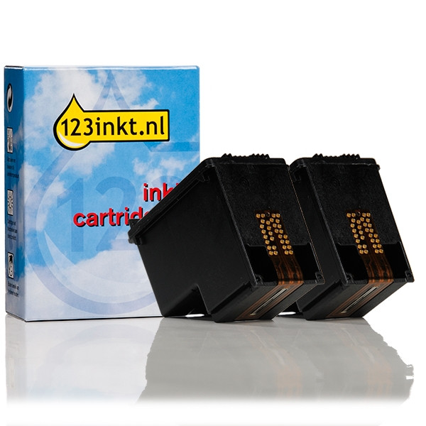 Marca 123tinta - HP D8J43AE XL cartucho de tinta negro XL | Pack 2 uds 044333 - 1