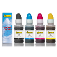 Marca 123tinta - HP GT52/53XL y HP GT52 botellas de tinta | Pack negro + 3 colores 044727