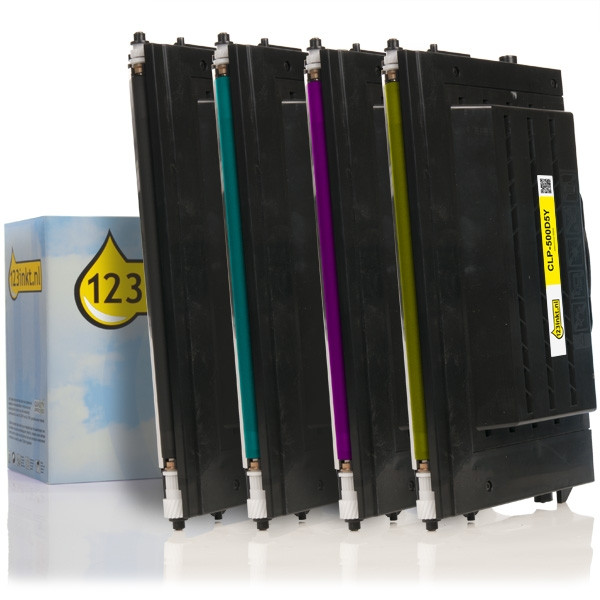 Marca 123tinta - Pack ahorro Samsung:  CLP-500 toner negro + 3 colores  130130 - 1