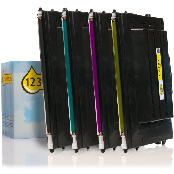 Marca 123tinta - Pack ahorro Samsung: CLP-510 toner negro +  3 colores  130132 - 1