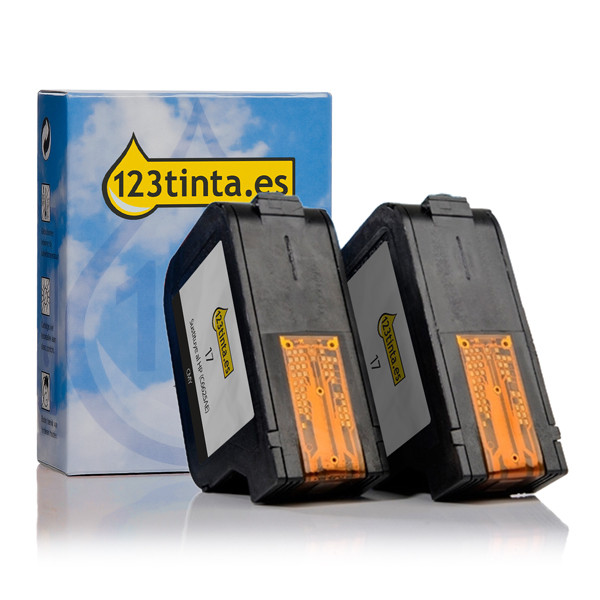 Marca 123tinta - Pack ahorro de HP: 2 x HP 17 cartucho de tinta color C6625AEC 030342 - 1