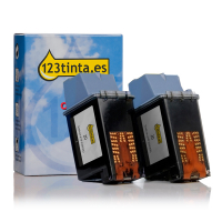 Marca 123tinta - Pack ahorro de HP: 2 x HP 20 cartucho de tinta negro C6614DEC 030322
