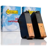 Marca 123tinta - Pack ahorro de HP: 2 x HP 45 cartucho de tinta negro 51645AEC 030132