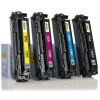 Marca 123tinta - Pack ahorro de HP 125A: HP CB540A, 541A, 542A, 543A negro + 3 colores