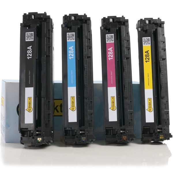 Marca 123tinta - Pack ahorro de HP 128A: HP CE320A, CE321A, CE322A, CE323A negro + 3 colores  130038 - 1