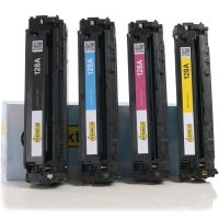 Marca 123tinta - Pack ahorro de HP 128A: HP CE320A, CE321A, CE322A, CE323A negro + 3 colores  130038