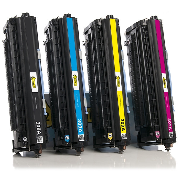 Marca 123tinta - Pack ahorro de HP 308A/ 309A: HP Q2670A, 71A, 72A, 73A negro + 3 colores  130010 - 1