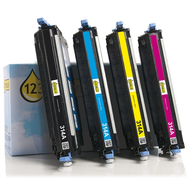 Marca 123tinta - Pack ahorro de HP 314A: HP Q7560A, 61A, 62A, 63A negro + 3 colores  130018 - 1