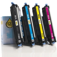 Marca 123tinta - Pack ahorro de HP 501A/ 503A: HP Q6470A, Q7581A, 82A, 83A negro + 3 colores  130022