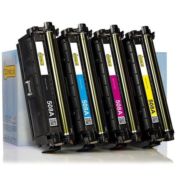 Marca 123tinta - Pack ahorro de HP 508A: HP CF360A, CF361A, CF362A, CF363A negro + 3 colores  130049 - 1