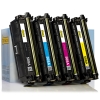 Marca 123tinta - Pack ahorro de HP 508A: HP CF360A, CF361A, CF362A, CF363A negro + 3 colores