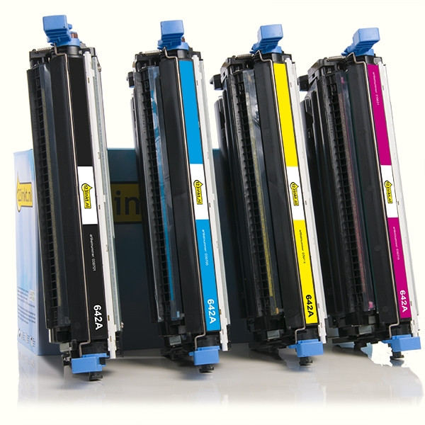 Marca 123tinta - Pack ahorro de HP 642A: HP CB400A, 401A, 402A, 403A negro + 3 colores  130028 - 1