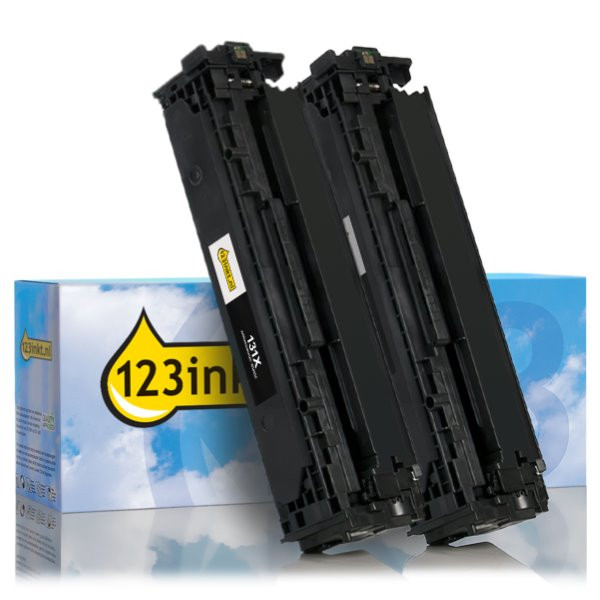 Marca 123tinta - Pack x2 toner negro de alta capacidad HP 131X (CF210XD) CF210XDC 132197 - 1