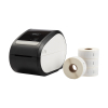 Marca 123tinta LW650 impresora de etiquetas - pack con 4 rollos de etiquetas grandes