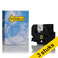 Marca 123tinta reeemplaza a pack 3x: Brother TZe-253 cinta azul sobre blanco 12 mm TZe253C 080991